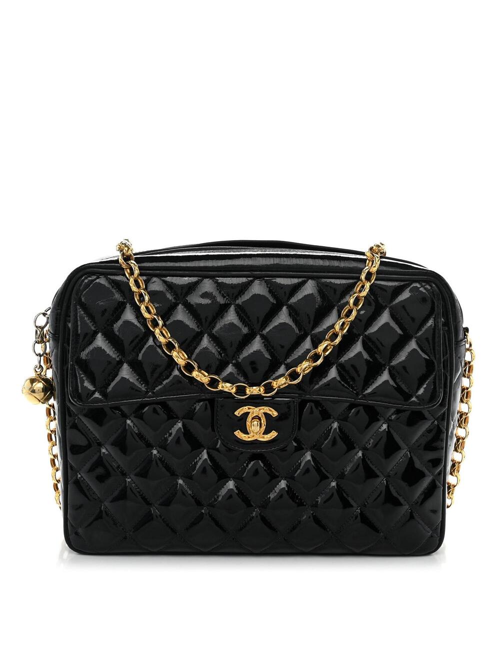 Chanel Patent Quilted Cc Camera Case #333289C14B